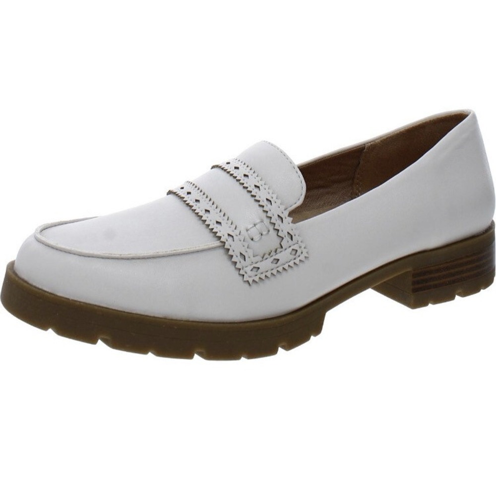 LifeStride Womens London Faux Leather Slip On Casual Loafers Shoes Bone sz‎ 11